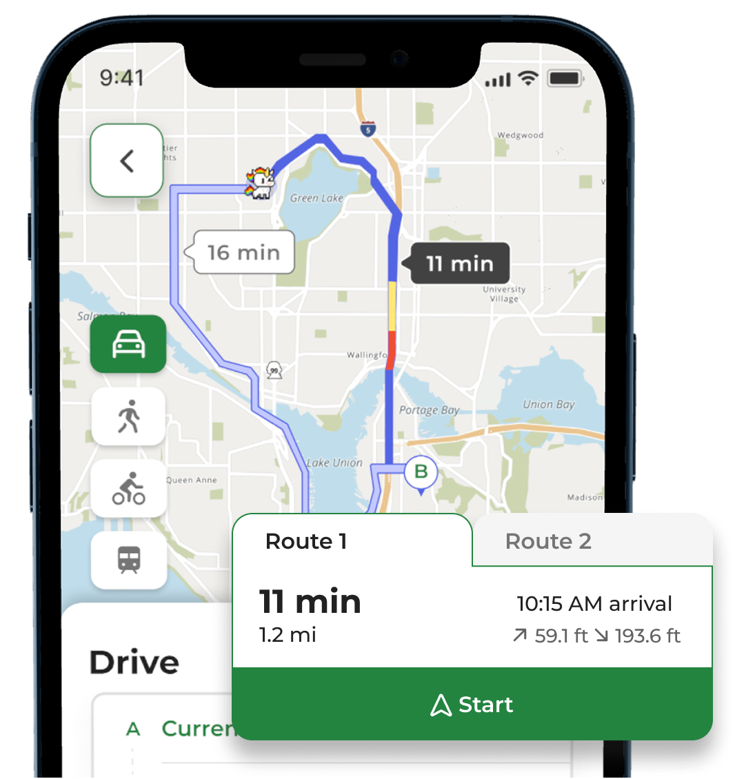 MapQuest app route preview